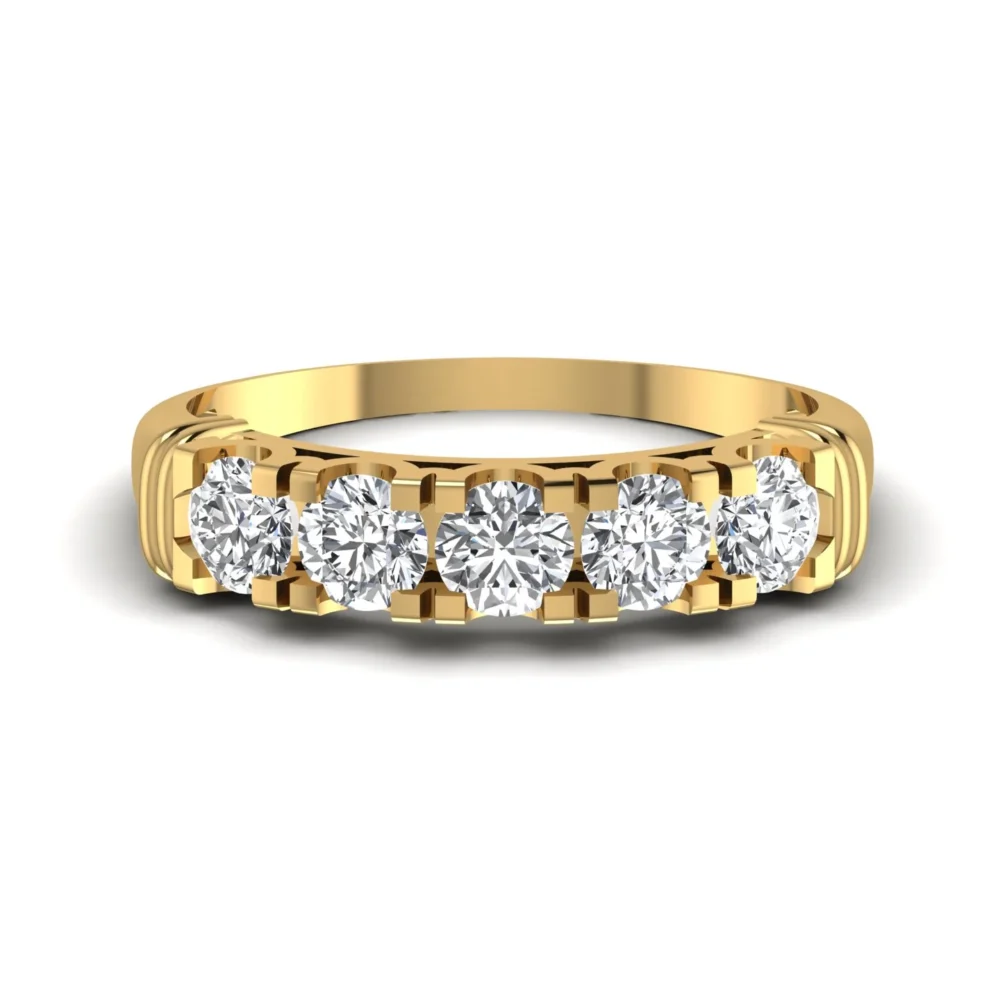 Five Stone Round Diamond 1.25CT Finger Ring